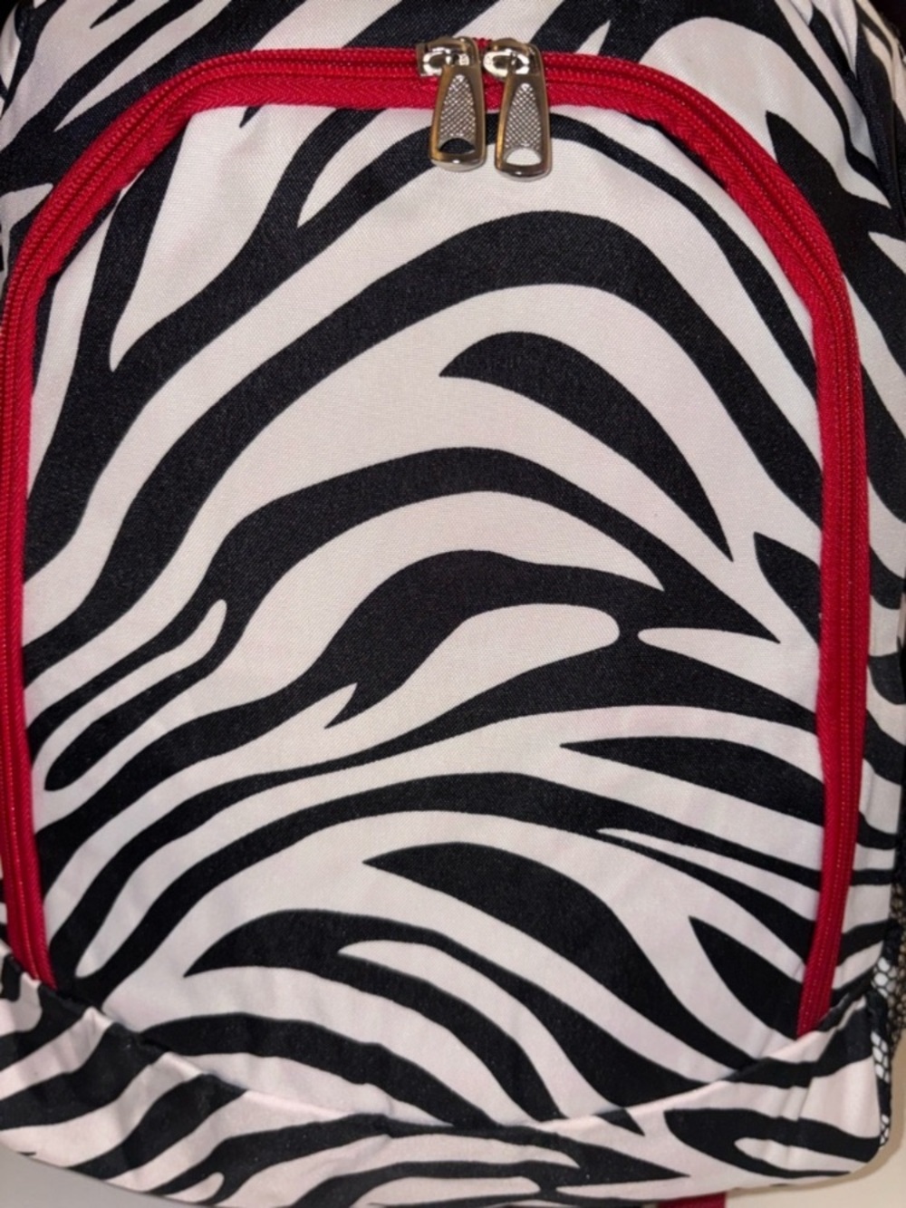 The Dottie Dot Dot - Zebra-Print Backpack with Red Accents - Women Bags - Picture 4 of 4